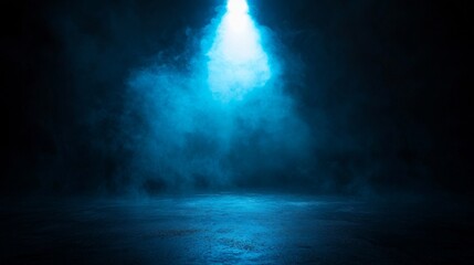 Wall Mural - mystic blue light and fog