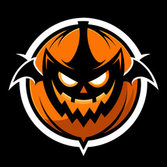 Canvas Print - Halloween logo vector illustration