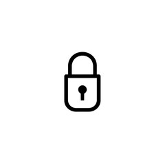 Wall Mural - Lock Icon Minimal, Simple Logo Lock