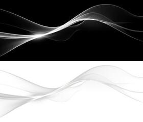 Wall Mural - PNG Abstract flowing wave design