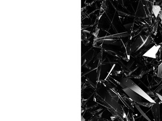 Canvas Print - PNG Abstract shattered glass texture contrast