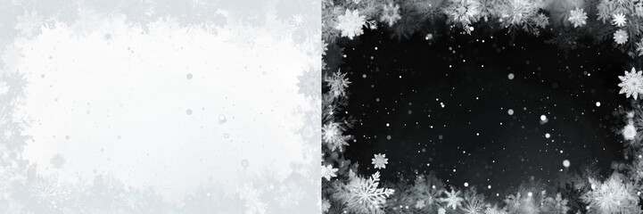 Canvas Print - PNG Winter snowflake background template