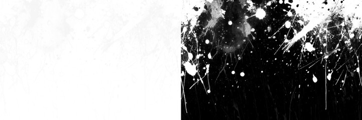 Wall Mural - png abstract black white paint splatter