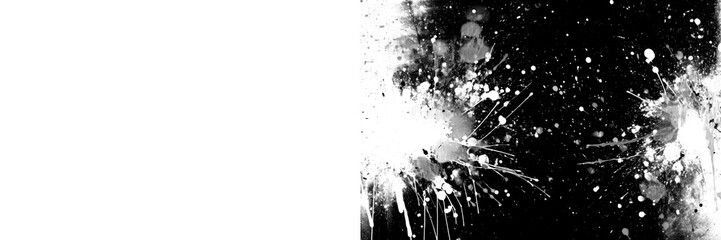 Wall Mural - png abstract black and white splatters