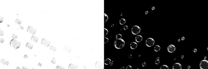 Canvas Print - PNG Bubbles on contrasting backgrounds