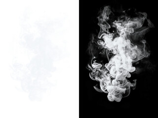 Wall Mural - PNG White and black smoke effects