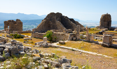 Wall Mural - Ruins of the ancient city of Rhodiapolis (Rhodiopolis) in Kumluca. Turkey