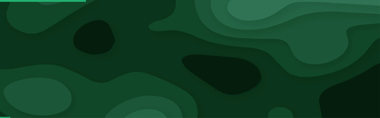 Poster - abstract green origami papercut background