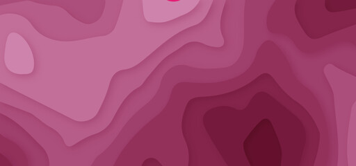 Poster - abstract modern background with wave style pink color 3d papercut vector background. abstract paper 