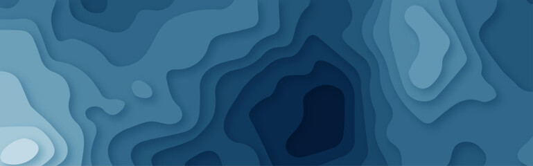 Poster - Abstract modern background with wave style and soft blue pastel color 3d papercut vector background. Abstract paper cut slime background. banner with 3D abstract background with blue paper cut waves.