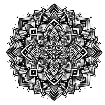Beautiful Mandala Coloring Page Vector