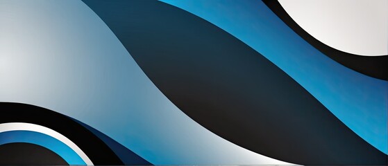 Wall Mural - Wave gradient blue to black background