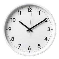 wall clock isolated on transparent white background, clipping path