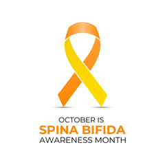 Poster - Vector graphic of spina bifida awareness month design template. Banner poster, flyer and white background design. Vector illustration eps 10.