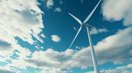 Sky and wind turbine close-up, image icon