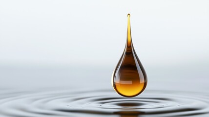 Sticker - A drop of oil is floating on top of a wave of water