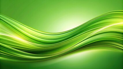 Wall Mural - Abstract green wave background with smooth curves and gradient shades , green, wave, abstract, background, gradient, curve