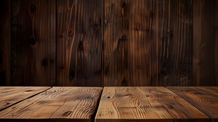 Wall Mural - Wooden table product background Generative AI