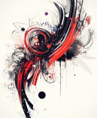 Poster - Abstract artwork featuring dynamic swirls and vibrant colors.