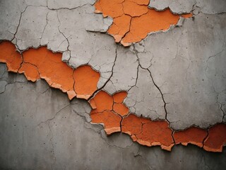 Poster - old wall cracks texture background