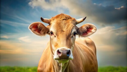 Beautiful cow isolated on background, cow, isolated,background, white, mammal, domestic, black and white, nature, animal