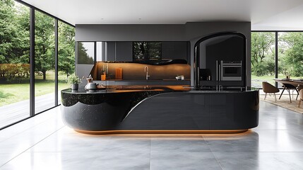 Canvas Print - modern kitchen sleek appliances clean lines and a minimalist design