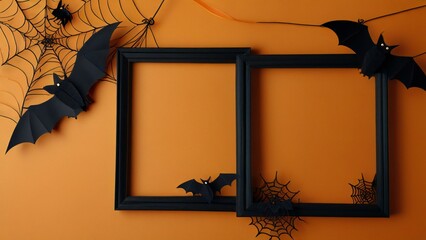 Wall Mural - halloween background with pumpkin