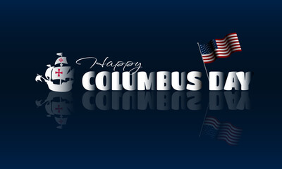 Happy Columbus Day background vector illustration