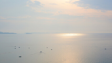 Wall Mural - beautiful view of sea and sky in the morning, natural background