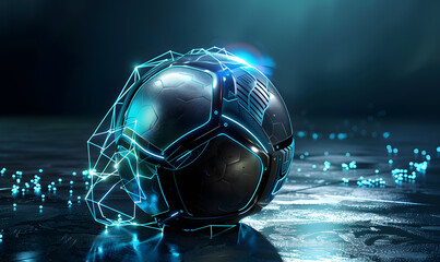 Sticker - football-themed graphic and photo for advertising