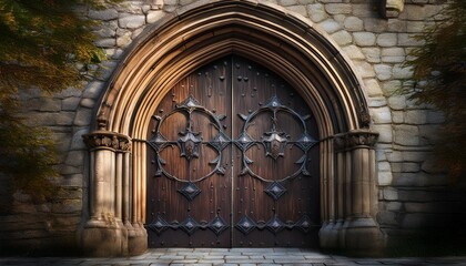 Wall Mural - old church doors