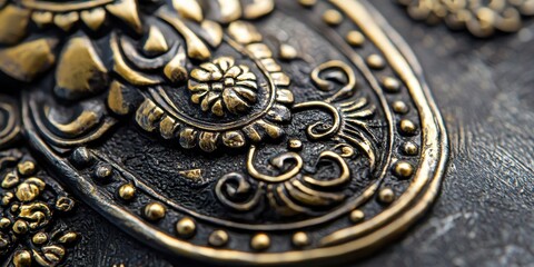 Poster - Close Up of Ornate Gold and Black Design