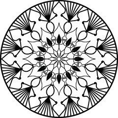 Vector black mandala for coloring book, Ornamental luxury mandala pattern, mandala design