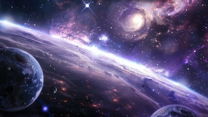 Wall Mural - a stunning nebula cloud with vibrant colors and swirling patterns.