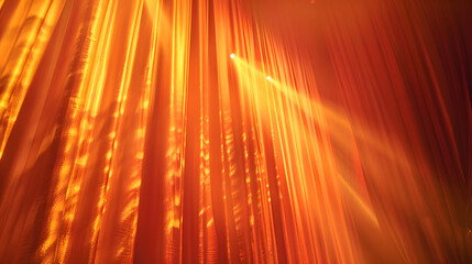 Wall Mural - Soft, diffuse lighting across a curtain, warm tones