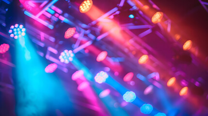 Wall Mural - Stage lights creating a kaleidoscope effect