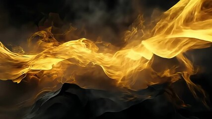 Wall Mural - fiery silky texture on a black background