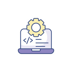 Development icon design with white background stock illustration