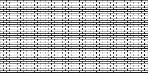 Wall Mural - Ceramic white bricks, metro tiles seamless horizontal pattern. Modern repeating stylish texture. Flat texture on white background. Vector