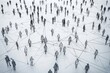 © dendyh7 - Simple people shapes connected by lines created with Generative AI