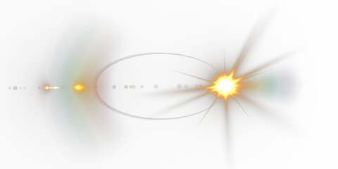 Wall Mural - glow effect. star sparkles on a transparent background. light effects, lens flares, sun flash with r