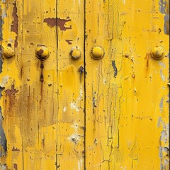 Wall Mural - Weathered yellow door