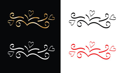 Poster - luxury ornament embellishment calligraphic art vector illustration.