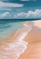 Sticker - Ocean waves on a sandy beach