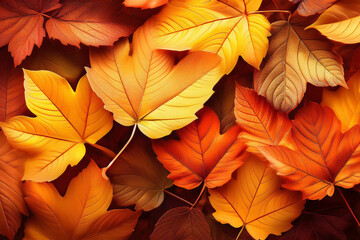 Sticker - Autumn leaves background. Colorful autumn leaves. Fall background.