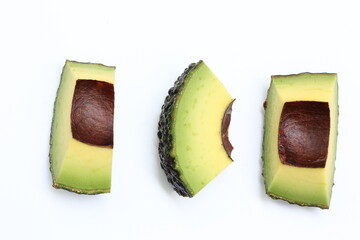 avocado isolated on white background