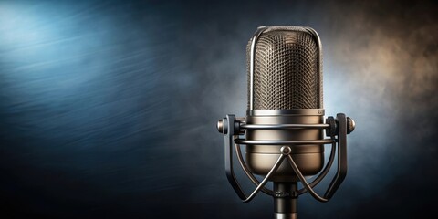 Podcast mic in a professional studio setting , Podcast, microphone, studio, recording, broadcasting, audio, equipment