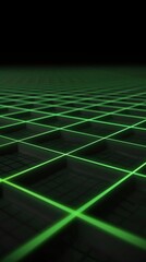 Poster - Green grid in the dark