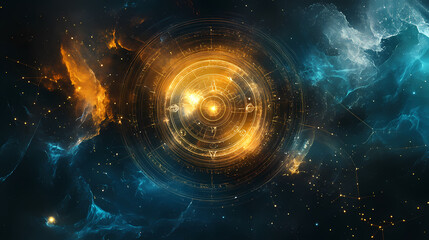 Abstract mystic astrology dark background. Mystic. Illustration