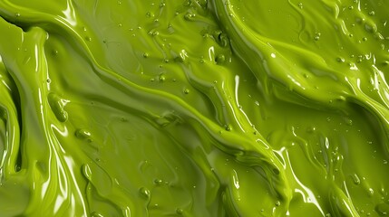 A slime texture wallpaper with a smooth, shiny green surface, blending light and dark tones to create depth and a gooey, fun appearance. 8k UHD, suitable for high-quality printing or digital 